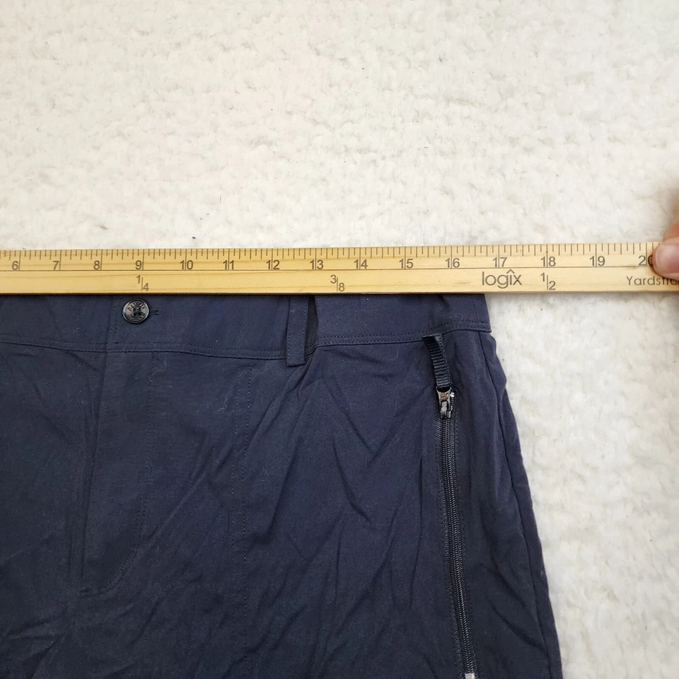 Bermuda elástica de náilon Danskin Active golfe L azul marinho bolsos com zíper - Imagem 4 de 4