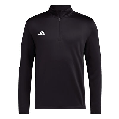 Adidas Men's Half Zip Performance Aeroready Golf Training Jacket - Black