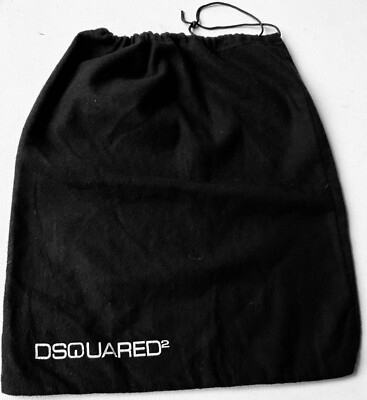 DSQUARED2 Bag Canvas Tasche Original Black Schwarz Dust Bag 39 x 32 cm