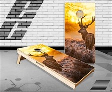 Deer Sunset Cornhole Boards Bean Bag Toss Game