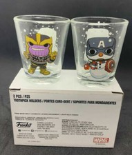 Marvel Collector Corps Thanos Captain America Shot Glasses TPk Holder NEW in box