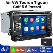 Für VW GOLF 5 6 Touran Polo Carplay Android DVD Autoradio 4G GPS Navi DAB+ 4+64G