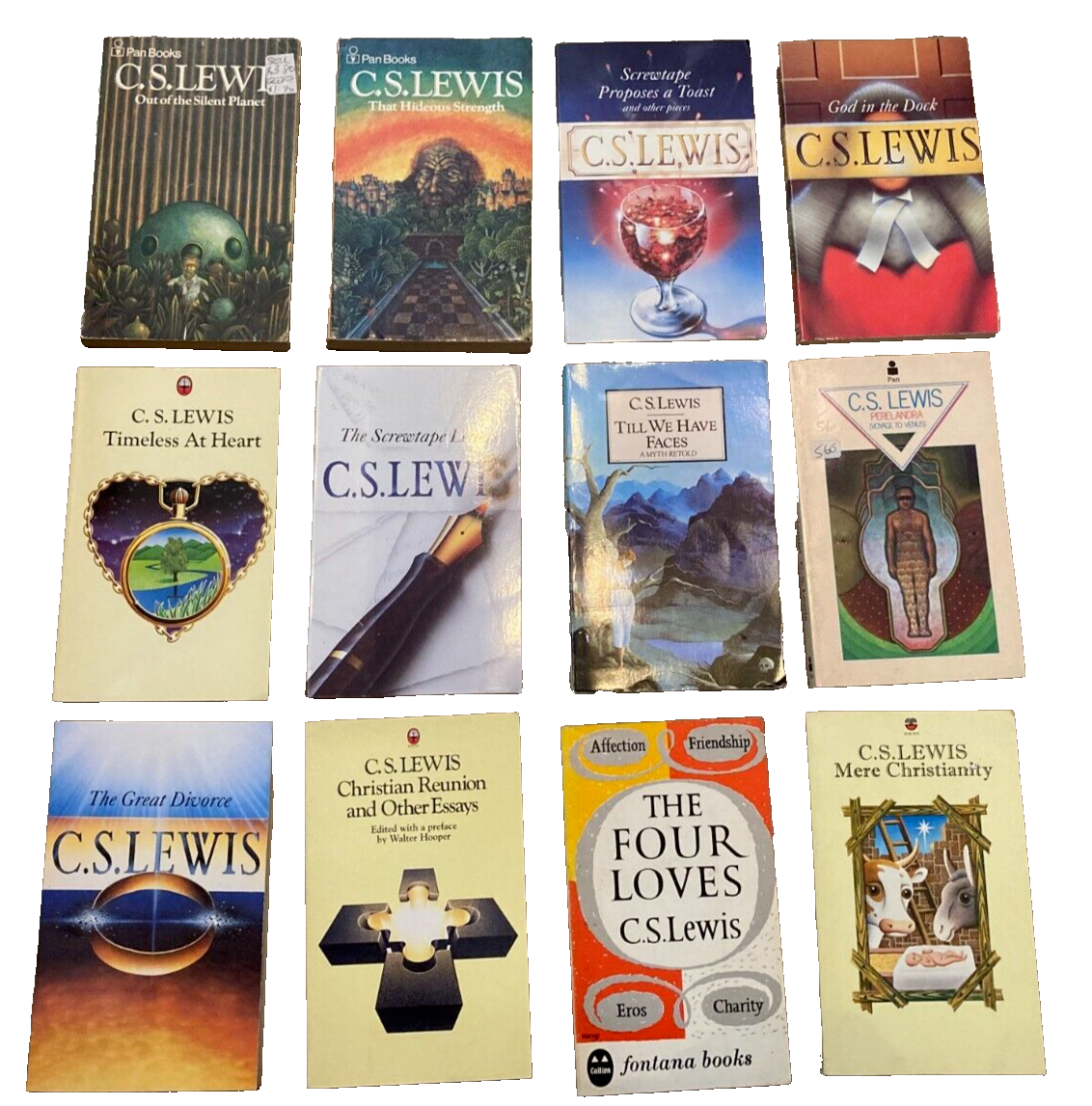 The C. S. Lewis Set - 12 Vintage Paperbacks