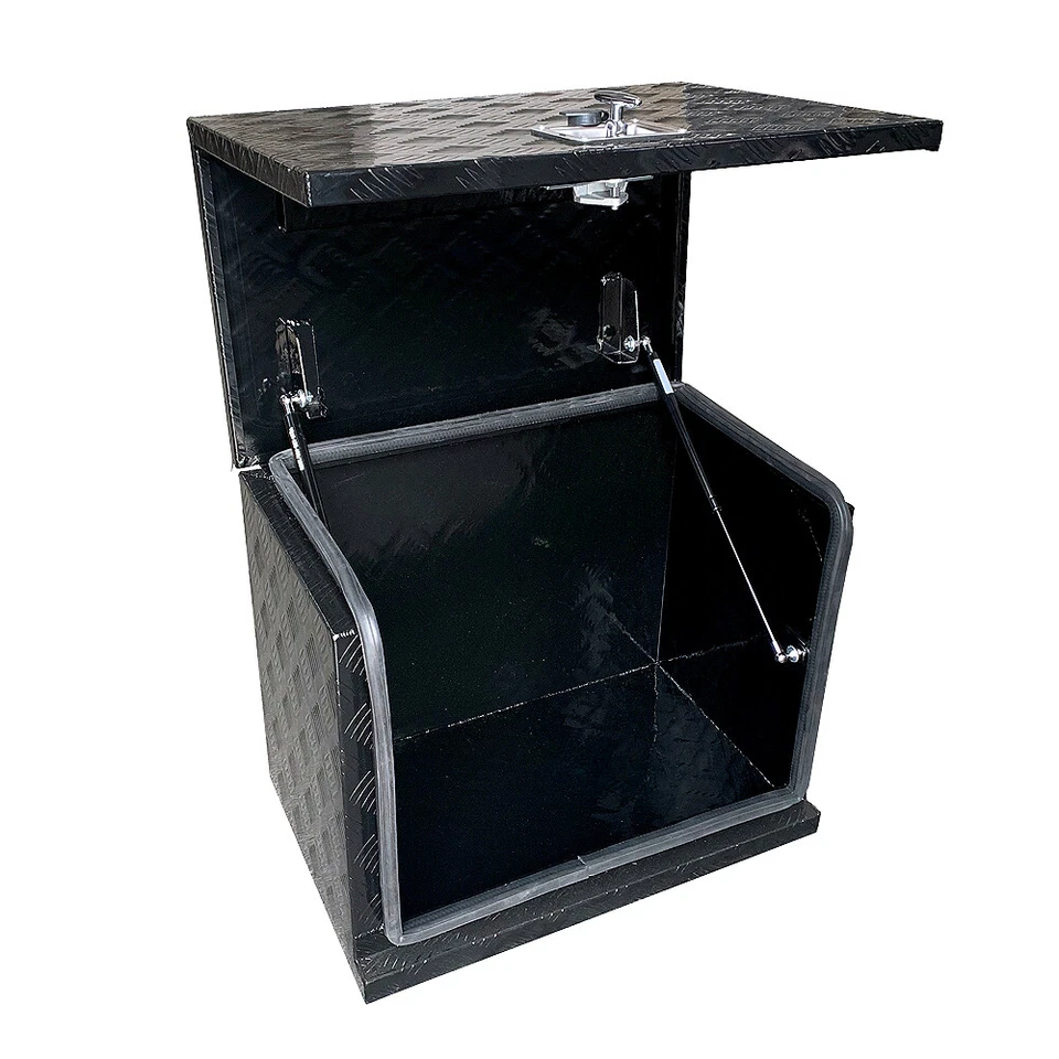 30"x20"x22" Aluminium Generator Tool Box Caravan Ute Generator Storage Black  - Image 4 of 4