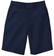 BOYS' NAVY FLAT FRONT 'GEORGE' SHORTS, SCHOOL UNIFORM SIZE 4 W/ADJ WAIST NWT 