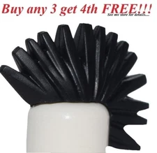 ☀️NEW Lego Minifig Hair Boy Male Black Spikey Spiked Mohawk Cool Wig Rockstar