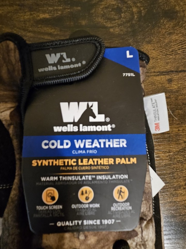 Wells Lamont Cold Weather Synthetic Leather Palm Large eBay