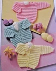 Knitting Pattern Baby Jumper/Sweater Round/V-neck Cardigans Sizes 12"-22"