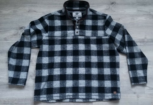 john wayne wooly plaid fleece pullover