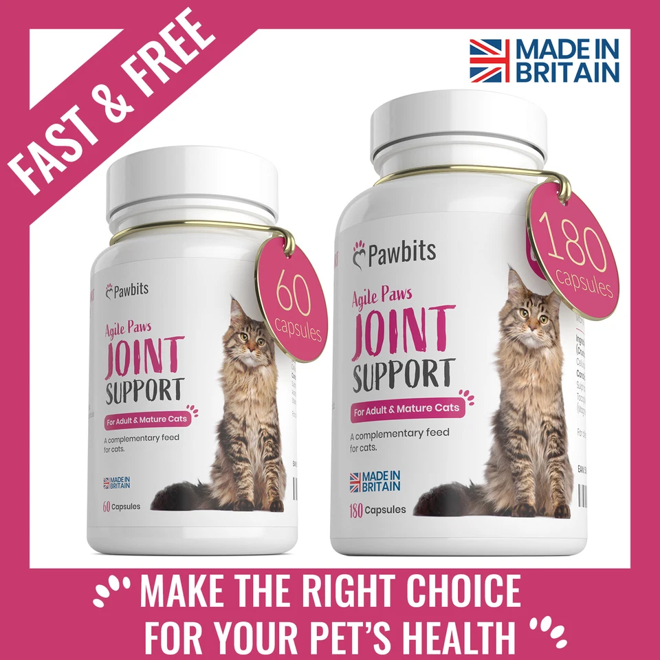 Pawbits Joint Support for Cats Relief Supplements, Green Lipped Mussel