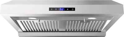 Range Hood 30 Inch, Dual Motor Kitchen Hood 900 CFM Stainless Steel Vent Hood