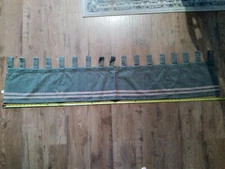 Raghu Green/Tan/Burgundy Tab Top Valance