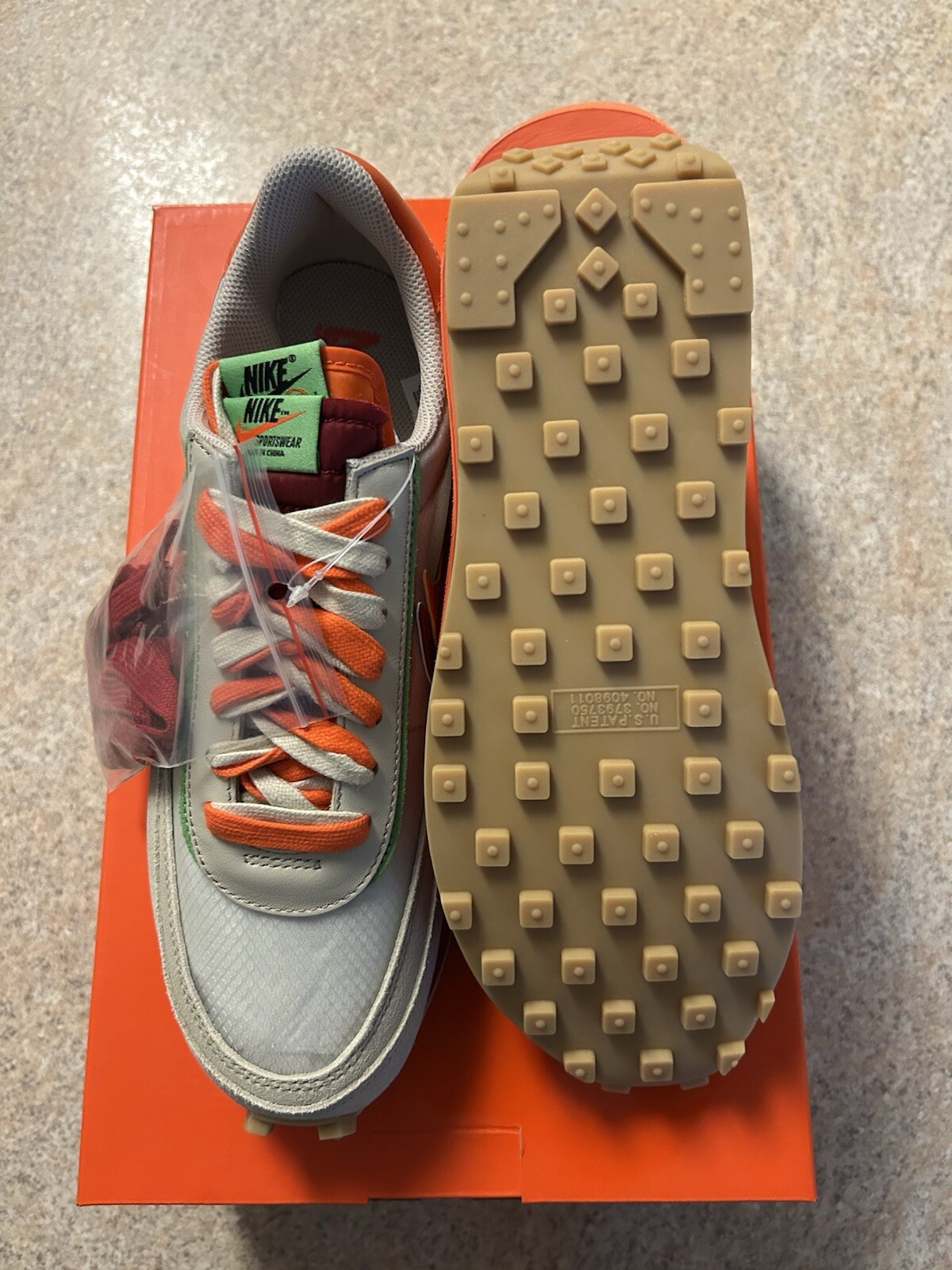 SACAI X NIKE Taglia 10 Nike Sacai x Clot x LDWaffle Net Orange Blaze *NUOVISSIME* DH1347 100