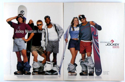 K2 Team Riders Vashon WA. Jockey Mountain Fever 1998 2 Page Original Print Ad
