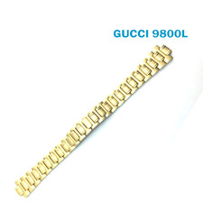 18 MM GUCCI Swiss Bracelet, Stainless Steel Band, Gold Color , Model 9800l