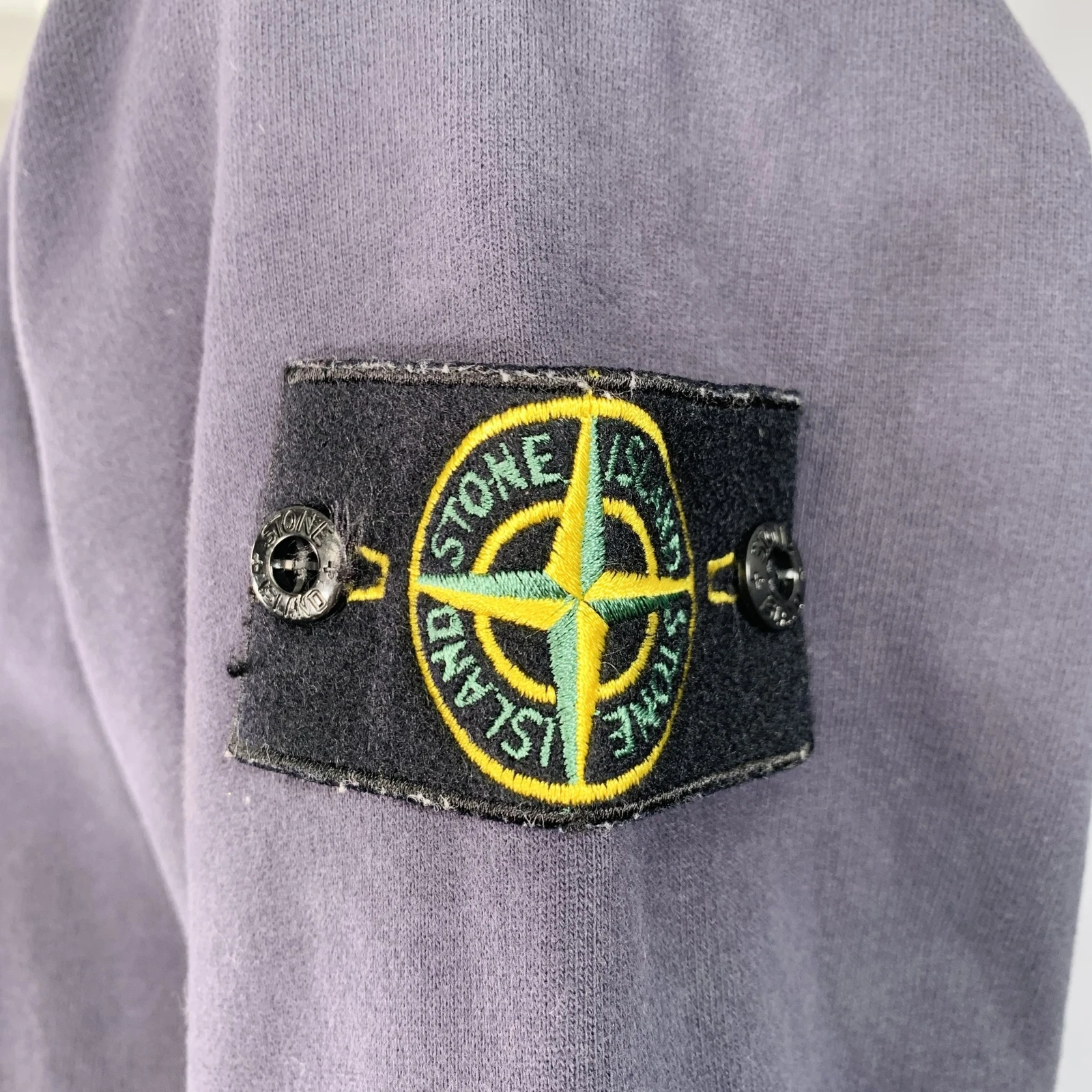 Felpa con cappuccio STONE ISLAND taglia L grigio blu cotone