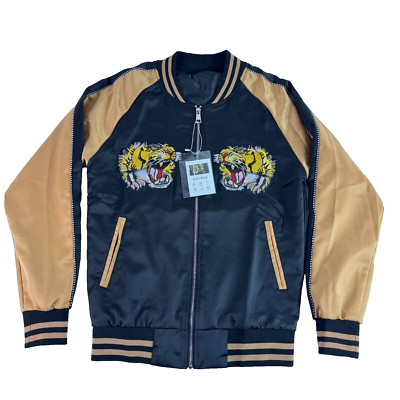 Koisea Satin Jacket Tiger L'Avengle Par Amour Varsity Bomber Koisea Satin Jacket Tiger L'Avengle Par Amour Varsity Bomber