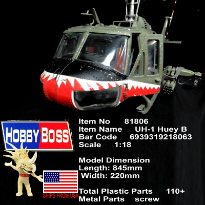 HOBBY BOSS 81806 1/18 UH-1B HUEY KIT | eBay