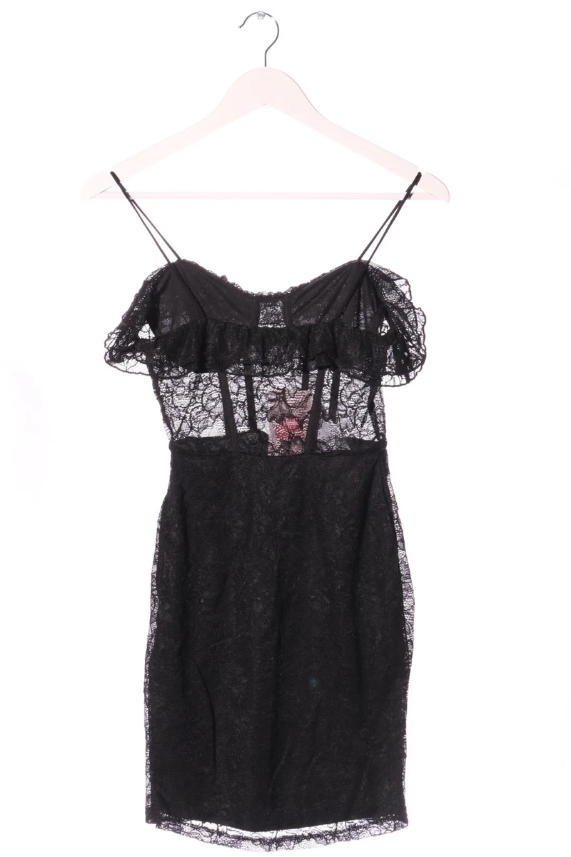 BERSHKA Vestido de encaje Mujeres Talla EU 34 negro elegante eBay