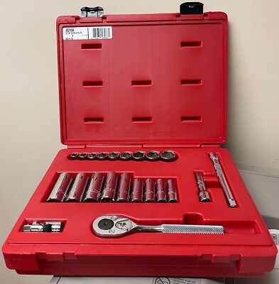 PROTO PRO J52134 SOCKET SET 3/8'' DRIVE 22 PIECE 6 POINT FRACTIONAL-LIKE NEW