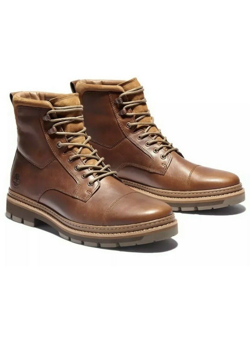 timberland men's port union waterproof insulated boots brown tan