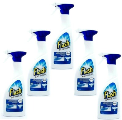 5 x Flash Bathroom Cleaner Spray With Febreze Scent - 5 x 450ml