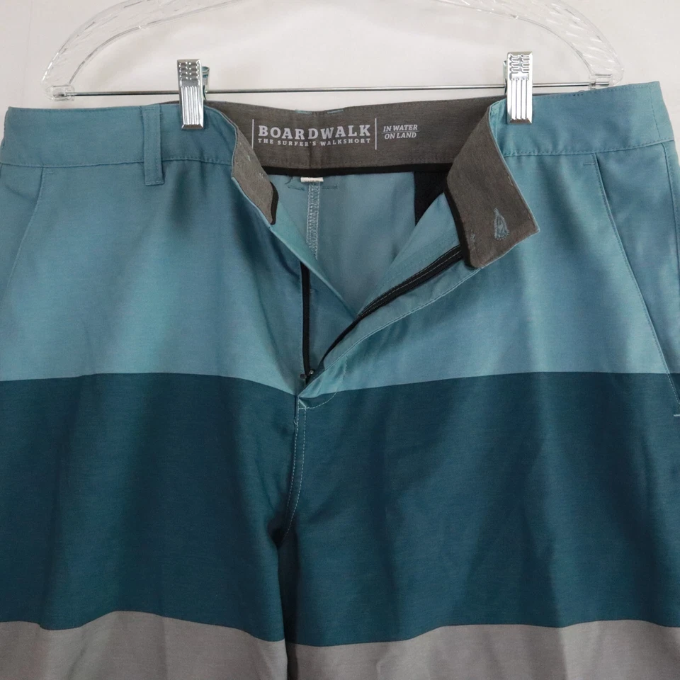 Rip Curl Shorts Mens 38 Boardwalk Chino Hybrid Walk Surfer Beach Swim Striped - Image 3 of 4