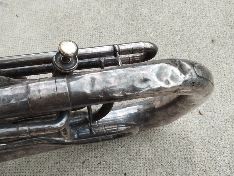 ancien trombone OTTO HAGMANN suisse GENESE TROMPET GENÈVE - Photo 4/4