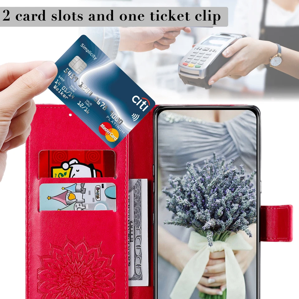 For LG K12 Plus Stylo 4 5 K10 K8 Retro Pattern PU Leather Flip Wallet Case Cover - Image 3 of 4