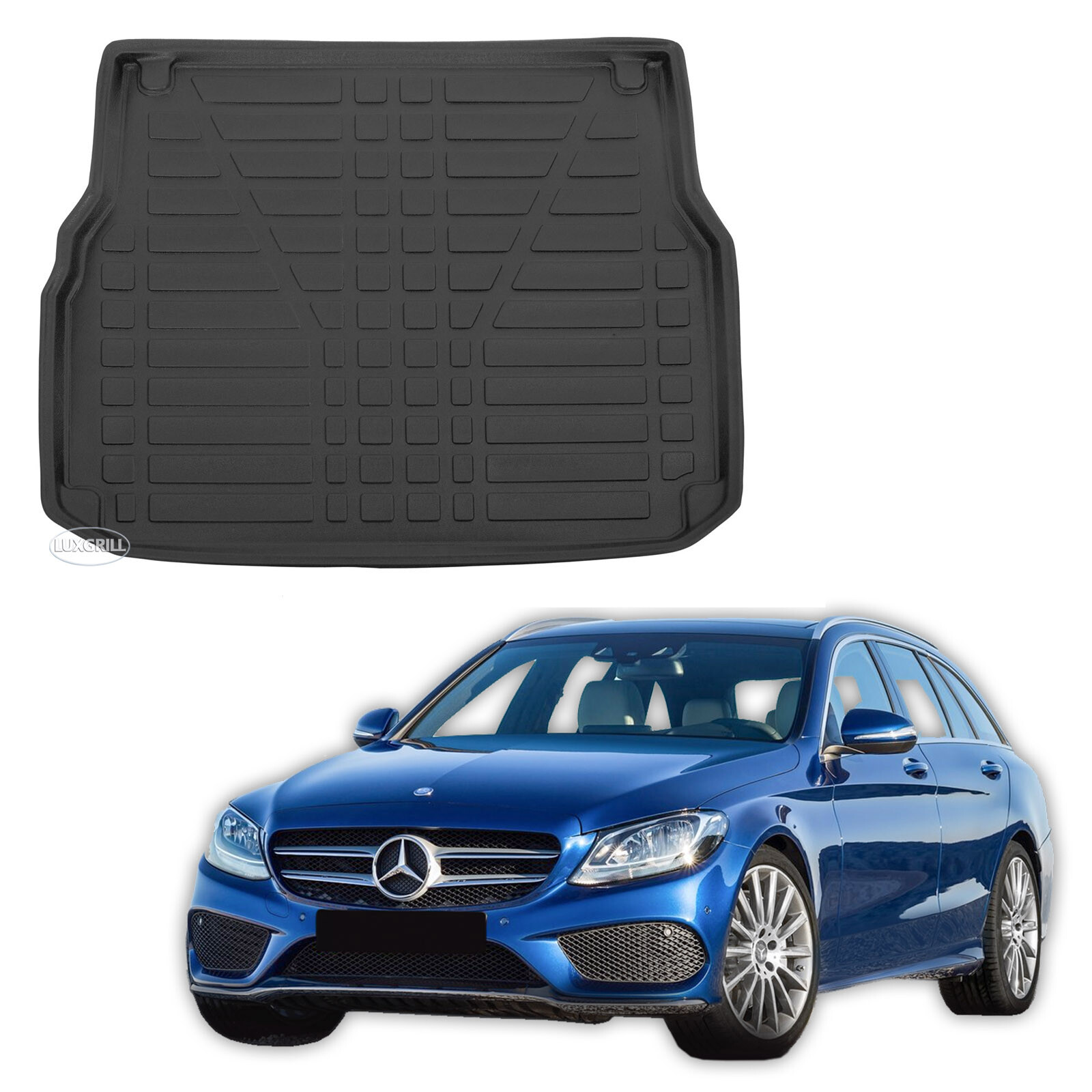 Tapis de coffre Mercedes S205 Classe C haut de gamme en caoutchouc premium
