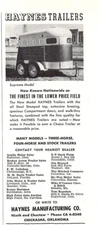 Haynes Manufacturing Co Chickasha Oklahoma Horse Trailers Vtg Magazine Print Ad