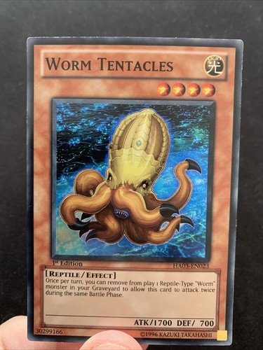 YuGiOh Worm Tentacles - Super Rare - HA03-EN023 - 1st Edition - Lightly Played - Picture 4 of 6