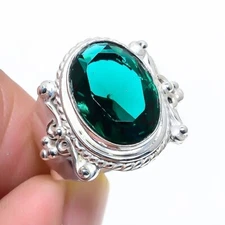 Paraiba Tourmaline Gemstone 925 Sterling Silver Jewelry All Size Ring For Gift