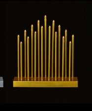 Image of 29cm Xmas 17 LED Indoor GOLD Battery CANDLE ARCH / CANDLELIER/ bridge w Timer
