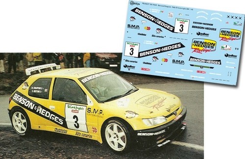 C188 DECAL 1/43 Enrico Bertone PEUGEOT 306 MAXI Rally El Corte Ingles 2001