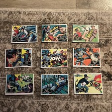 Bat Man Topps 1966 Trading Card Black Cat Lot of 9 Penguin Cat Woman Robin