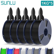 SUNLU 5x1KG PETG PLA PLA+2.0 ABS SILK ASA TPU 5KG 3D Drucker Filament 1,75MM PLA