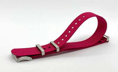 Textil Uhrenband RUBINROT  gewebt Natoband Durchzugsband Strap versch. Größen