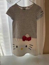 Hello Kitty Dress Size 4-6 Gray Dress With Kitty Face on Bottom