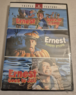 Ernest Triple Feature Jim Varney DVD Goes to Camp Goes to Jail Scared Stupid New