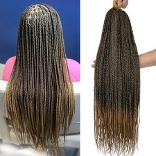 Pre Looped Crochet Box Braids 24 Inch T27 Ombre Honey Blonde Box Braid Croche...