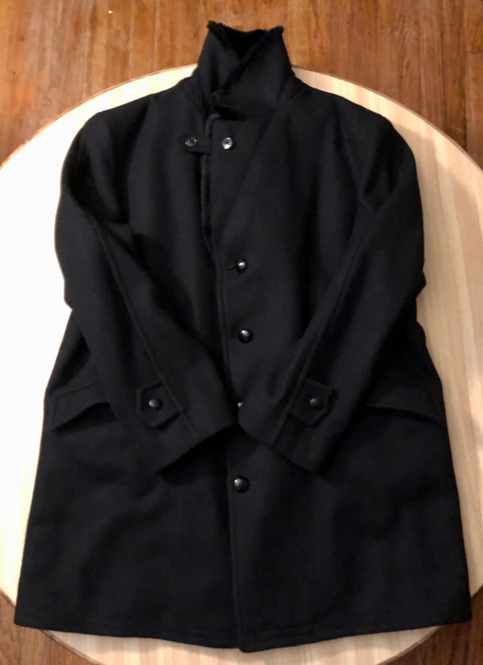 Vtg 60/70s Mens McGregor Wool Overcoat Sherpa Collar Brett Anderson DOORS Jim - Image 4 of 4