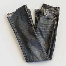 Judy Blue Wide Leg Sz 13/31 High Rise Barrel Stretch JB88476MD Blue Denim