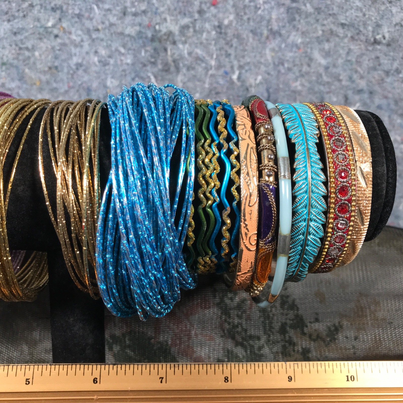 79 Pc Stacking Bangle Bracelet Lot Multi-Color Et… - image 5