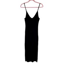 7 For All Mankind Black Easy Tank Dress Midi Womens S Beachy Casual Classic