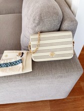 Bolso Bandolera Tory Burch Robinson Hombro Cadena Dorada Correa Cuero Saffiano