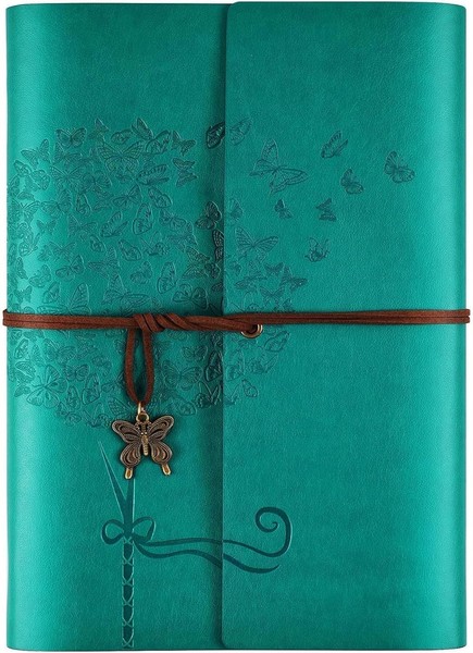 Notizbuch A5 NachfüLlbar Liniert Blau FüR Reisen Schreibblock Journal-image