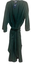 Vintage Men  s Old Stock Robe Green With Tags Large/XT Cotton Velour
