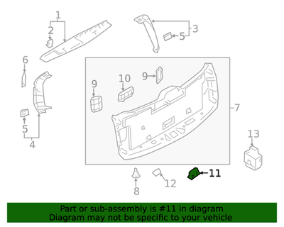 90940-1la0a Nissan Handle-pull Back Door 909401LA0A Genuine OEM