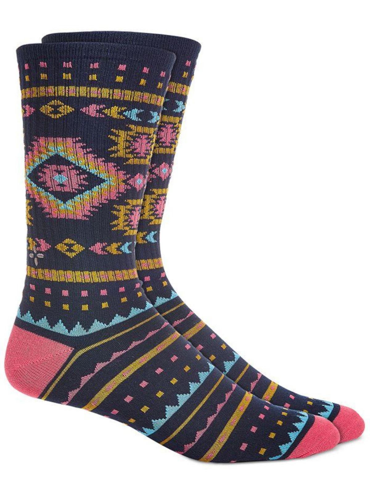 Мужские повседневные носки в рубчик с темно-синим рисунком SUN STONE 7-12 1390₽